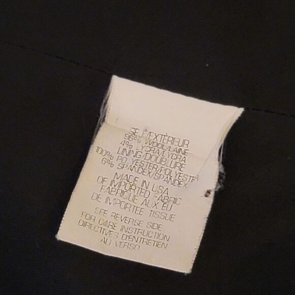 Theory Lanai Collarless Wool Blend Blazer Jacket in Black Size 2 - Picture 8 of 12